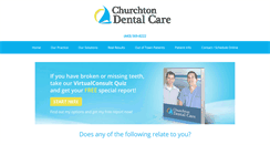 Desktop Screenshot of churchtondentalcare.com